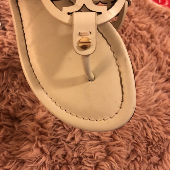 miller leather logo sandals